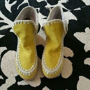 Mou boots / Free People Yellow Ankle Boots